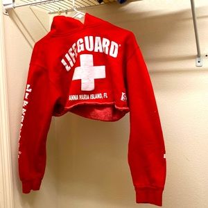 cropped lifeguard hoodie